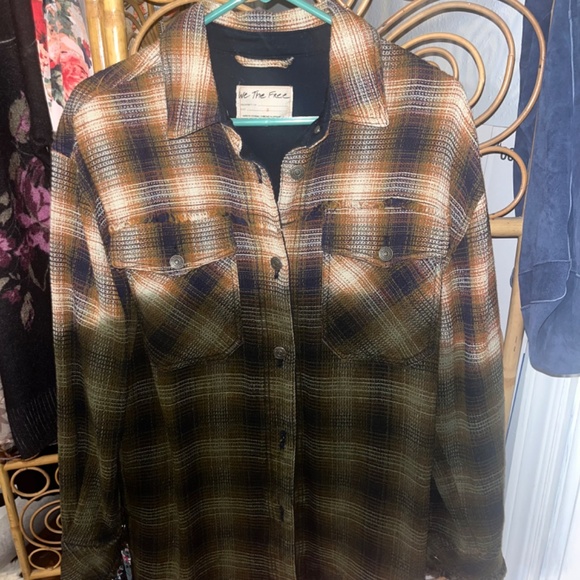 Free People Amelia Plaid Shirt Jacket - Picture 4 of 4